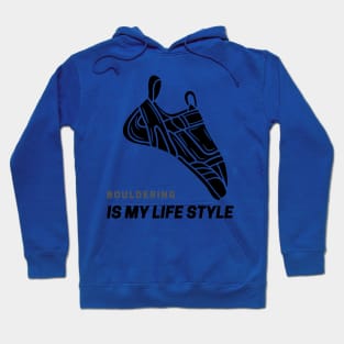 Bouldering is my lifestyle - black Hoodie